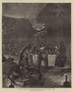 Night Ascent of a Balloon, Chemin de Fer du Nord, Paris by Edwin Buckman